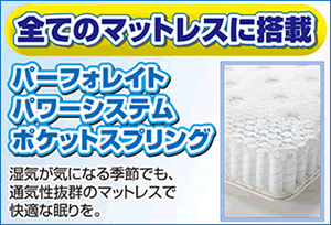 東京ベッド　パーフォレイト パワーシステム ポケットスプリングマットレス
